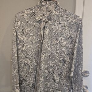 Rockies White and Gray Paisley Button-Down Shirt